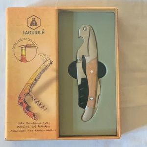 Laguiole Sommelier Corkscrew with Bamboo Handle.